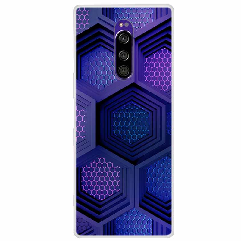 Funda de Silicona Suave para Sony Xperia 1 Funda Moda Transparente Fundas de Teléfono Tigre para Sony Xperia1 XZ4 SO-03L SOV40 J8110 Coque Parachoques