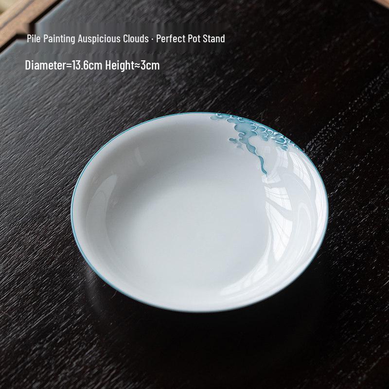 Guanlandui Xiangyun Ceramic Tea Table Stand & Fruit Bowl Xiangyun Round Pot Stand