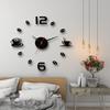 3D Wall Clock Acrylic Frameless Wall Clocks Diy Quartz Clocks Wall Stickers Silent Clock for Home Living Room Wall Decor Horloge