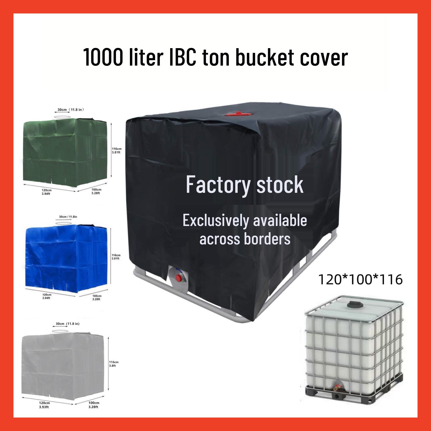 

210D Waterproof IBC Ton Barrel Cover, 1000L, Outdoor Dustproof & Insulated Water Tank Cover 1000L синій