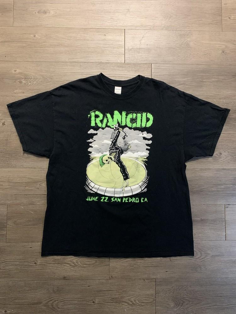Rancid Skeleton Skateboard T-shirt Black 2XL San Pedro California Tour Band Rock XXXXL