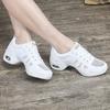 Damskie Oddychające Siatkowe Buty do Tańca z Poduszką Powietrzną Codzienne Sneakersy na Platformie Antypoślizgowa Miękka Podeszwa Nowoczesne Buty do Tańca Jazzowego