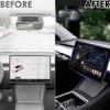 2PCS Protector Trim Frame for Tesla Model 3 Model Y Central Control Screen Cover Rearview Mirror Cover Silicone Center Console