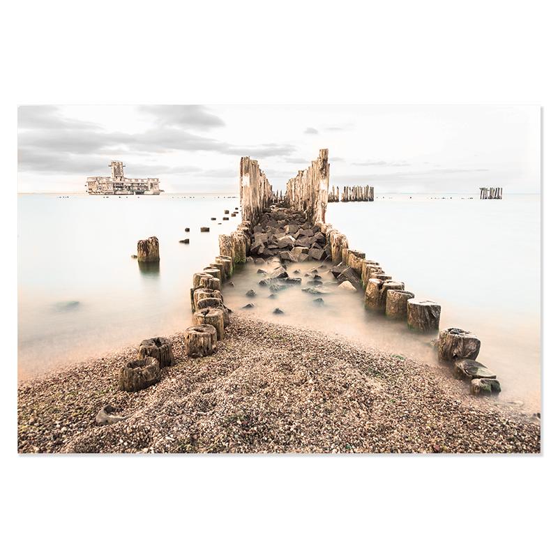 Landscape Scandinavian Nature Canvas Painting Flower Grass Beach Bird Wall Art Poster Nordic Print Modern Home Decor Picture