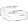 3126810 vidaXL Lit à sommier tapissier avec matelas Crème 140x200 cm Tissu