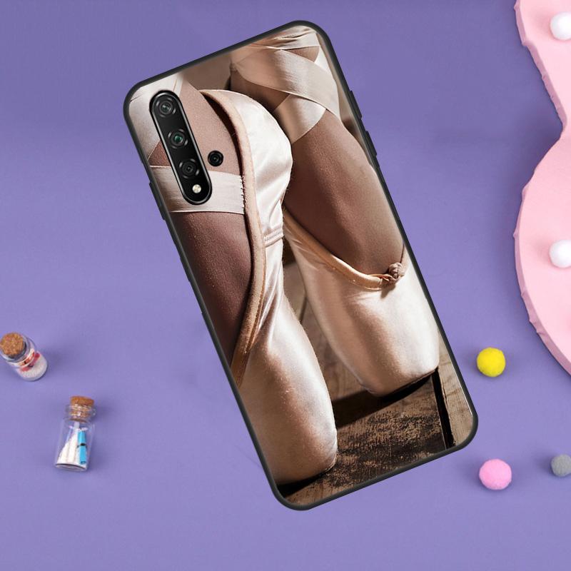 Ballet Ballerina Shoes Pointes For Huawei Nova 5T 9 10 SE 7i 8i 11i 12i Y60 Y61 Y70 Y72 Y73 Y90 Y91 P20 P40 P30 Lite Case