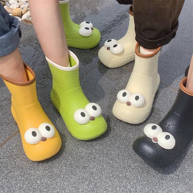 Youjian Cute Cartoon Women's Rain Boots - Non-slip & Waterproof for Outdoors