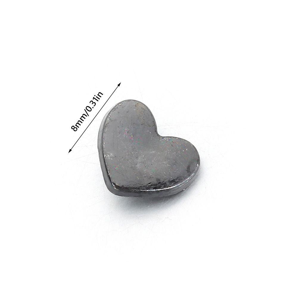 40pcs New 8mm Heart Shape Buttons DIY Mini Ultra-small Buckles Metal Coat Buckle For 1/6 Clothing Buckles Accessories
