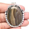 Pendant Polygram Jasper Gemstone Mother'Day Silver Jewelry 2.25"
