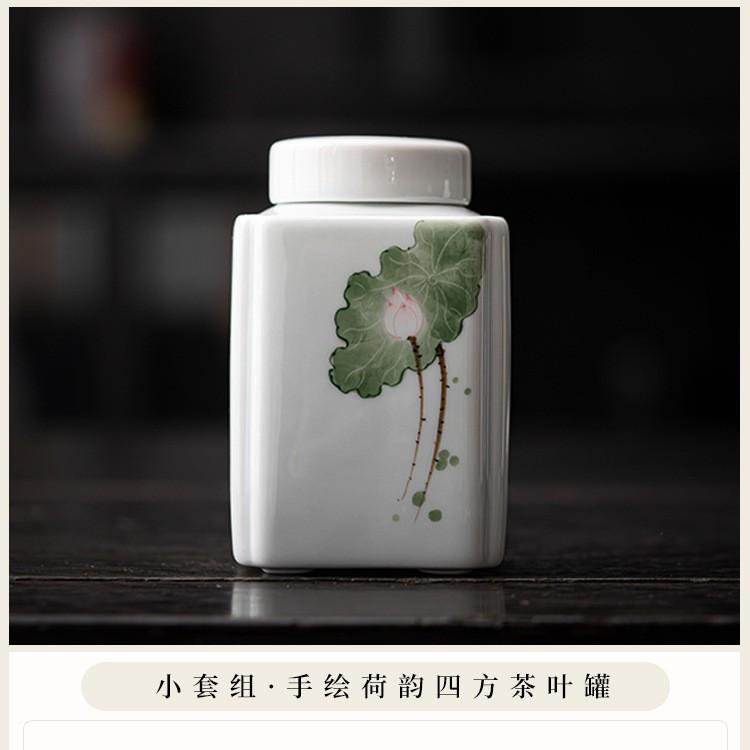 Chinese tea can gift box empty box empty can tea packaging black tea green tea white tea Pu'er ceramic sealed storage tea can