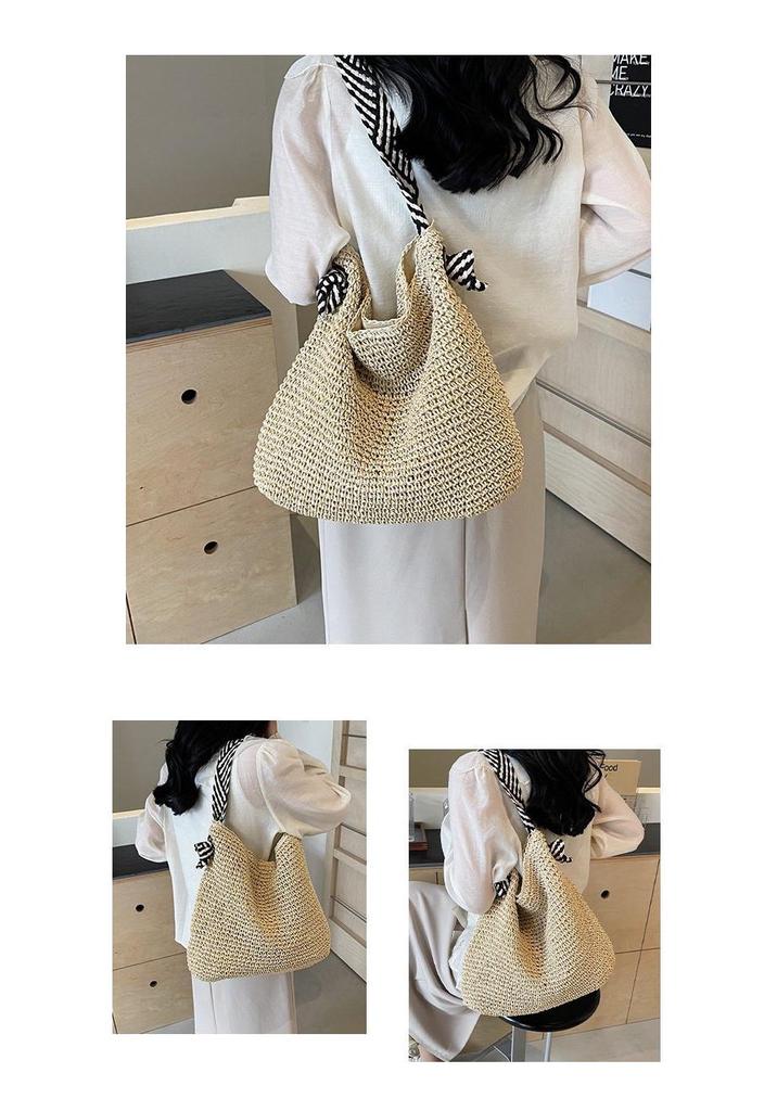 Korean Retro Handmade Woven Tote: Casual Fashion for Daily Commute & Travel