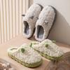 Autumn and winter cotton slippers winter plush couple home indoor plush thermal slippers