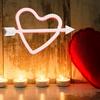 Adorable Heart Shape LED Light Decorative Wall Hanging Lamp for Bedroom Dormitory