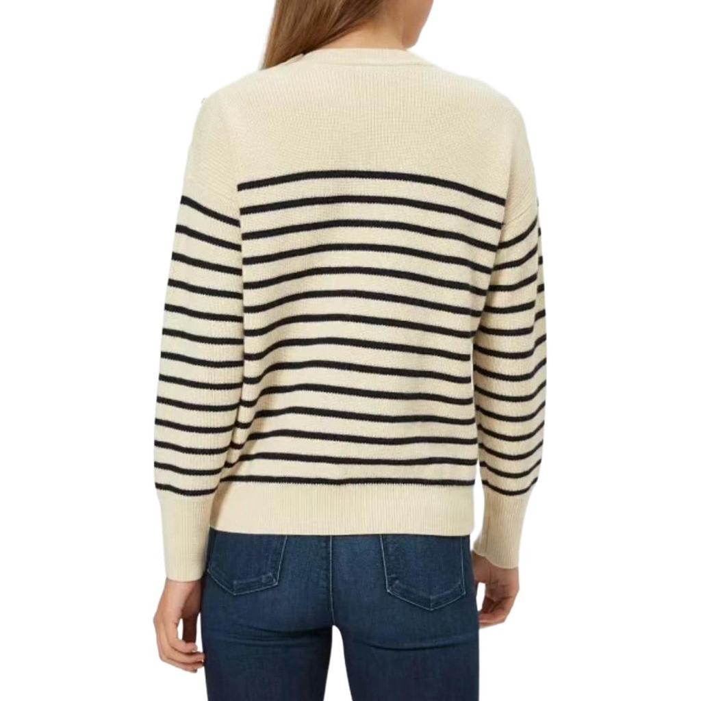 Polo Ralph Lauren Gestreifter Baumwolle Rundhals Langarm Strickpullover Damen Pullover 211762030-001