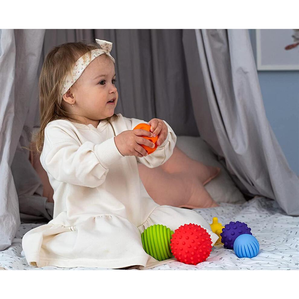 6 Piece First Baby Ball Set Baby Hand Massage Multi Textured Sensory Soft Balls