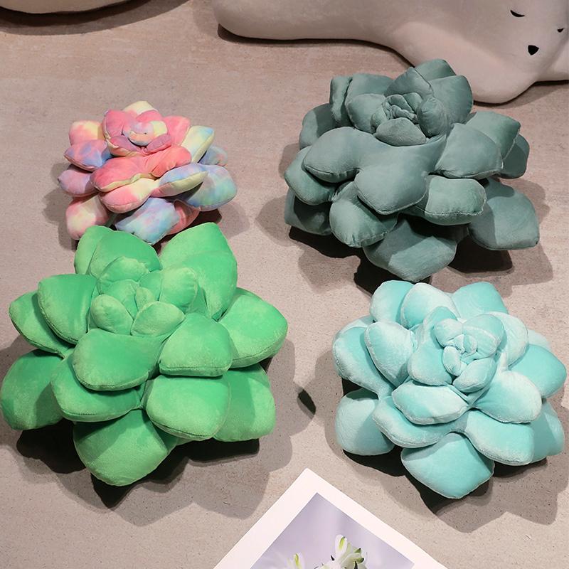 Neues Sukkulenten-Plüschkissen, lebensechte Topfpflanze, Sukkulenten-Plüschtier, gefülltes weiches Kissen, Sitz, Heimdekoration, Geburtstagsgeschenke