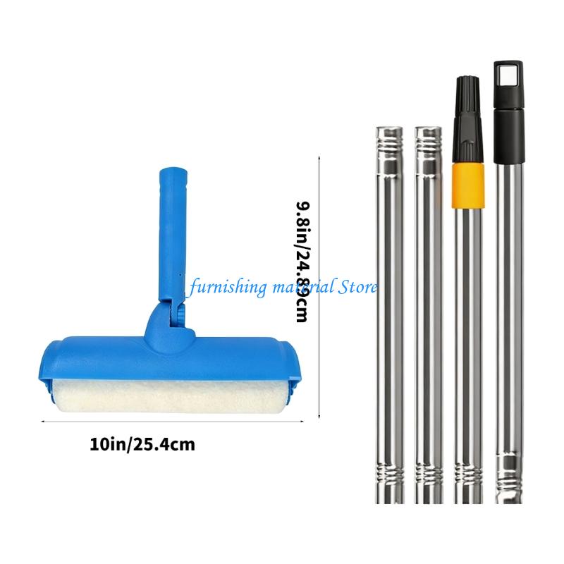 Y5GD 10Inch Ceiling Paint Roller No Drip Set Paint Roller Extension Poles Splashes Guard For Ceiling And Wall Applications