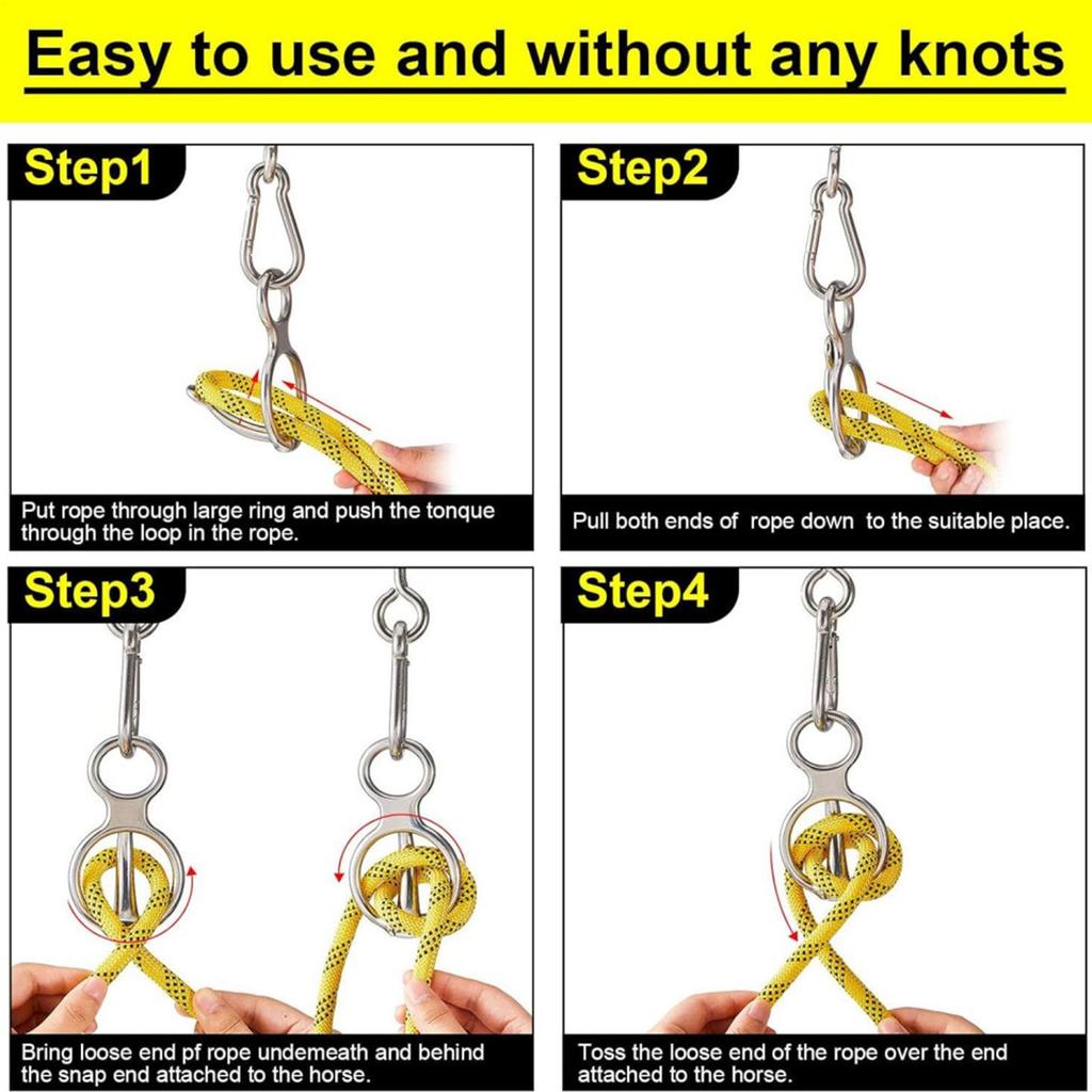 Horse Tie Ring Stainless Steel Training Equipment Quick Release Horse Tie Ring Reins For Stables Carriages Grooming Station Wash