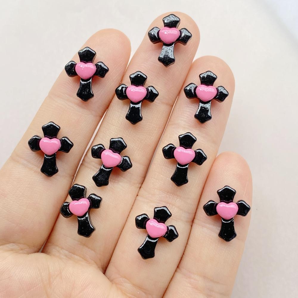 20Pcs Cute Cartoon Halloween cat, pumpkin, bat Nail Art Resin Designer Charms DIY Craft For Nail 3D Decorations Jewelry