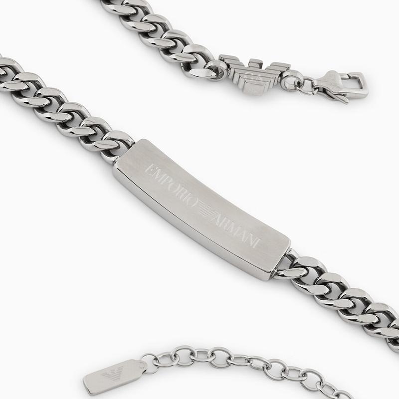 Emporio Armani Classic Cuban Chain Stainless Steel Necklace Men's EGS3303040