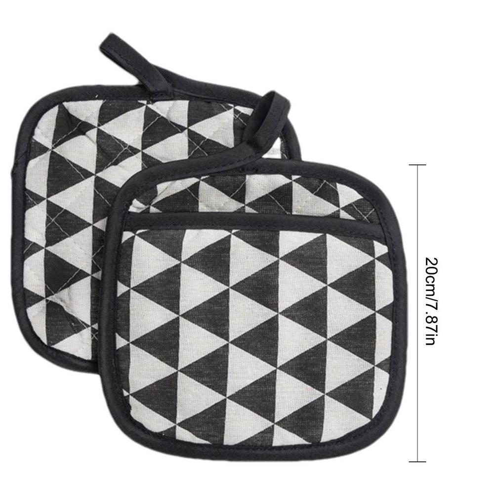 Kitchen Potholders Pad And Stove Oven Gloves Heat Resistant Thermal Anti-heat Take  Pot Cooking Baking Gloves Insulation Pad