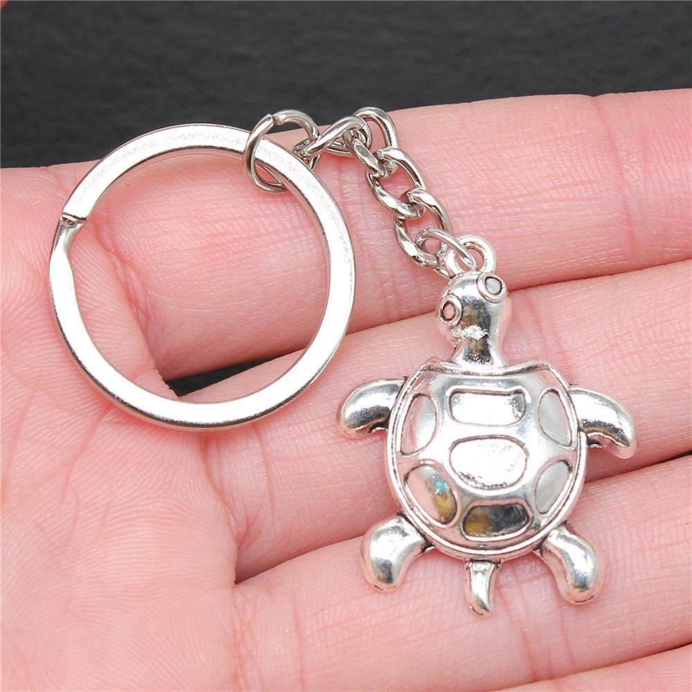 Starfish Shell Turtle Beach Ocean Keychain for Boys Trendy Boho Fathers Day Gift Classic Wallet Accessory