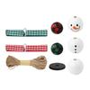 DIY Crafts Decorations Winter Wooden Beads Christmas Beads Kits with Rope Ribbon