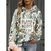 Fashion Women's Hooded Sweater 3D Casual Color Printing Casual Long Sleeve Sweater