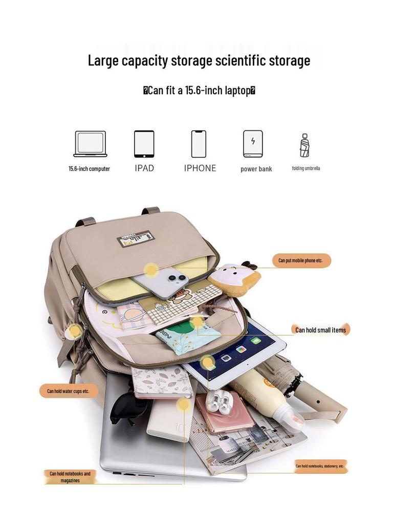 2025 Lightweight College-Style Backpack with Large Capacity for Students