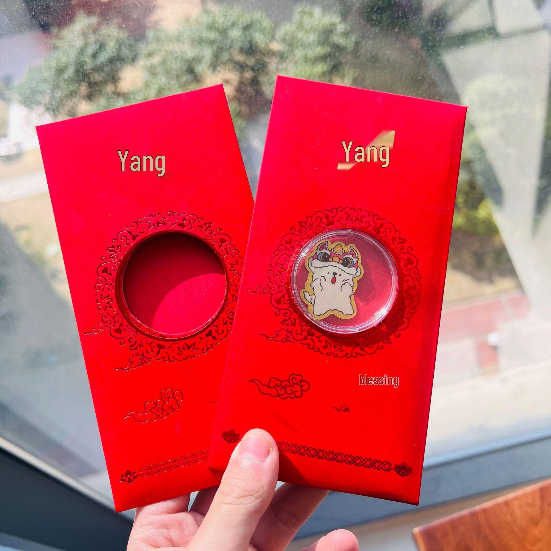 999 Pure Gold Cartoon Phone Sticker - Red Envelope Style New Year Gift & Company Souvenir