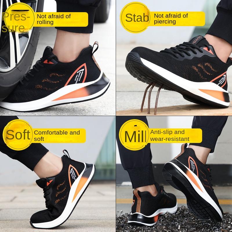 Anti-smashing and Anti-piercing Labor Insurance Shoes for Men, Comfortable and Wear-resistant Work Safety Protective Shoes