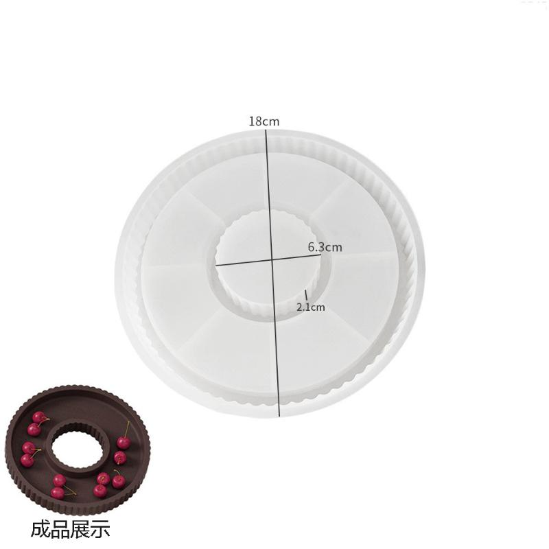 

1Pc Striped Round Tray Decorative Storage Tray Planter Base Silicone Mold For Resin Plaster Ornament Concrete Silicone Mold