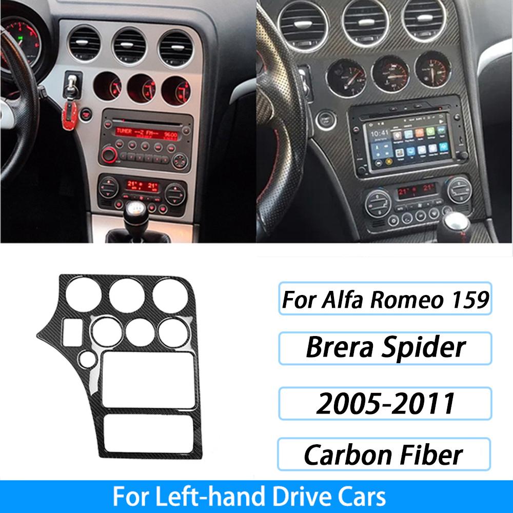 Carbon Fiber Gear Air Outlet Window Lift Steering Wheel Panel Suit Car Interior Accessories Sticker For Alfa Romeo 159 2005-2023