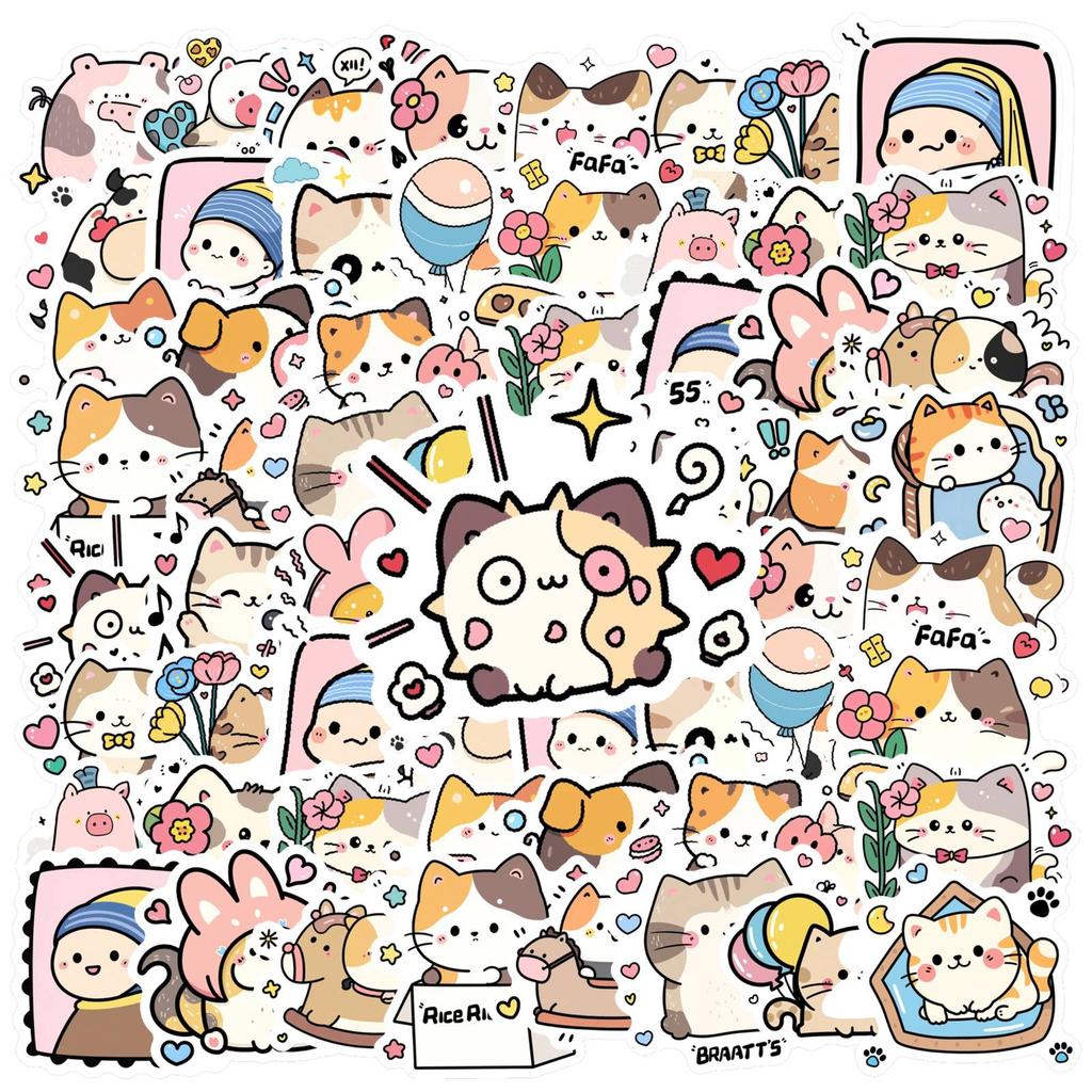 35pcs Cute Cute Stickers Playful Animals Stationery Stickers DIY Stickers For DIY Phone Laptop Scrapbook Bike Notebook Luggage