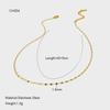 Simple Electroplated 18K Gold Stainless Steel Basic Necklace Color Retention Waterproof DIY Versatile Chain Accessories