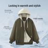 Fingercroxx Men's Casual Hooded Padded Jacket