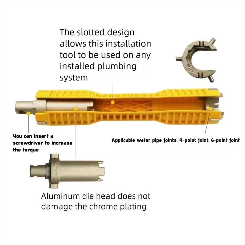 Household Plumbing Installation Tool for Bathroom Sink Water Pipe Faucet, Vegetable Basin Angle Sink Maintenance and Dis