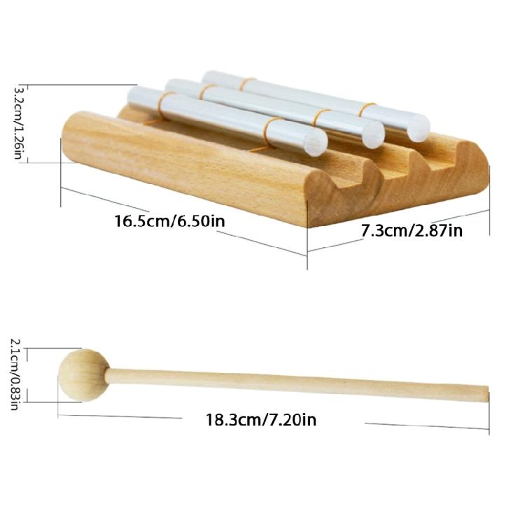 Meditation Trios Chime Set 3 Tone Trios Chime Bells Percussion Chimes for Prayer