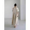 2026 Summer Large Loose Cotton and Hemp Casual Dress Elegant New Round Neck Short Sleeve A-line Dress Female Fashion Solid Color Simple Clothing