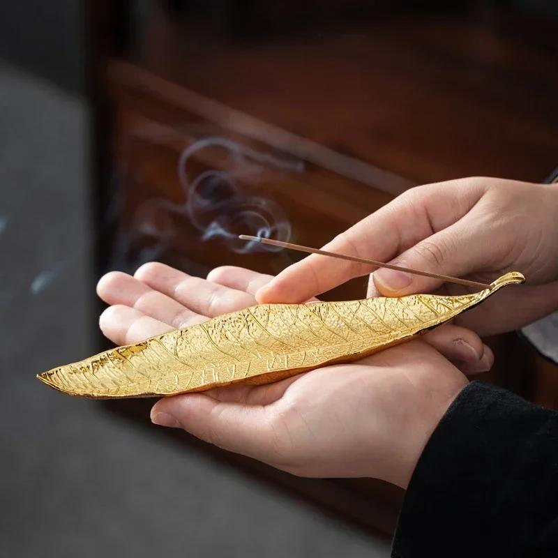 Kadzidło Uchwyt Ash Catcher Długie Liście Żar Medytacja Akcesoria do Wystroju Domu