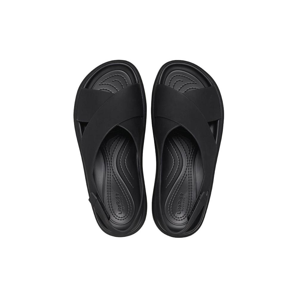 Crocs Brooklyn Luxe Cross Strap 'Black' Women's 209407-060