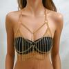Festival Body Chain Harness Summer Waist Chain Metal Breast Chain Body Jewelry Rave Outfit  Dance Costume Accessories