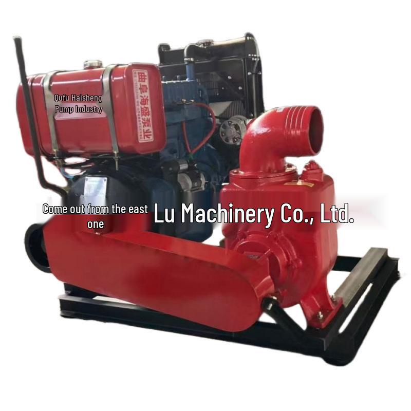 4102 Multi-Cylinder Diesel Engine 6-Inch Cast Iron Self-Priming High Flow Drainage Sewage Pump