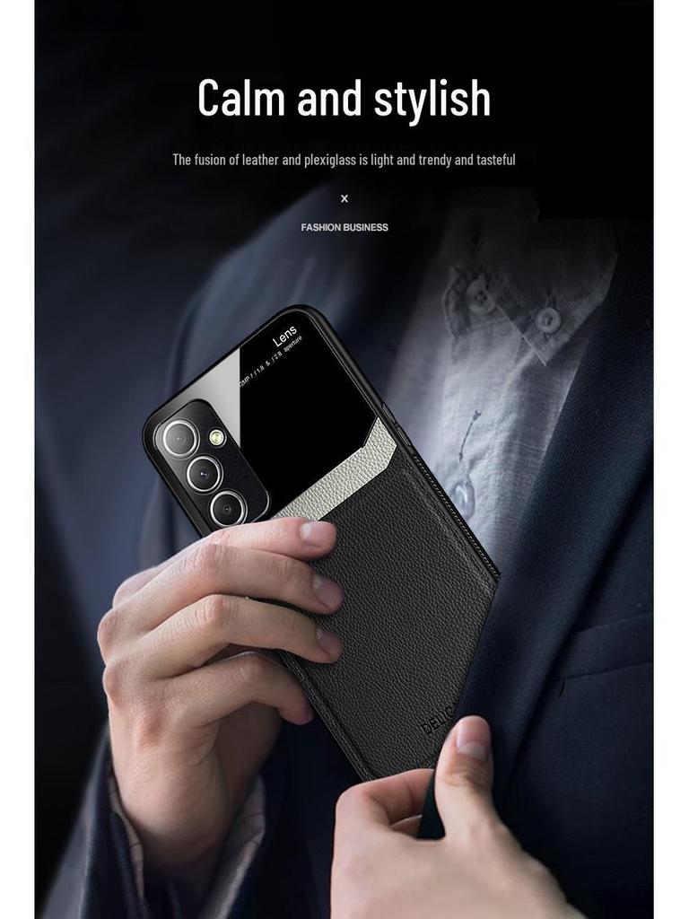 Kompatibilní s pouzdrem na telefon s koženou texturou pro Samsung S25 Ultra, S23 FE, S24, A53, A72 a A34, a Note 20+.