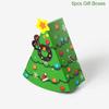 6pcs Cute Christmas Gift Boxes Candy Cookies Pack Boxes Xmas Tree Pattern Snack Baking Packaging Treat Box Christmas 2024 Noel