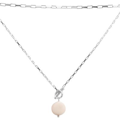 Collier en argent avec perles baroques naturelles, poids du produit 8,85 g (2152491)