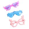 2pcs/set Round Frame Mini Plastic Heart Glasses Mini Plastic Glasses for Doll  Party Glasses