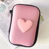 Cute Love Style EVA Storage Bag Anti-Drop Headphone Case Portable Zipper Pouch for Earphones USB Data Cable