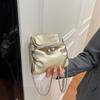 1 Piece of Pure Color Chain Shoulder Bag for Women  Versatile Crossbody Bag  Fashionable Clip-On Small Square Bag