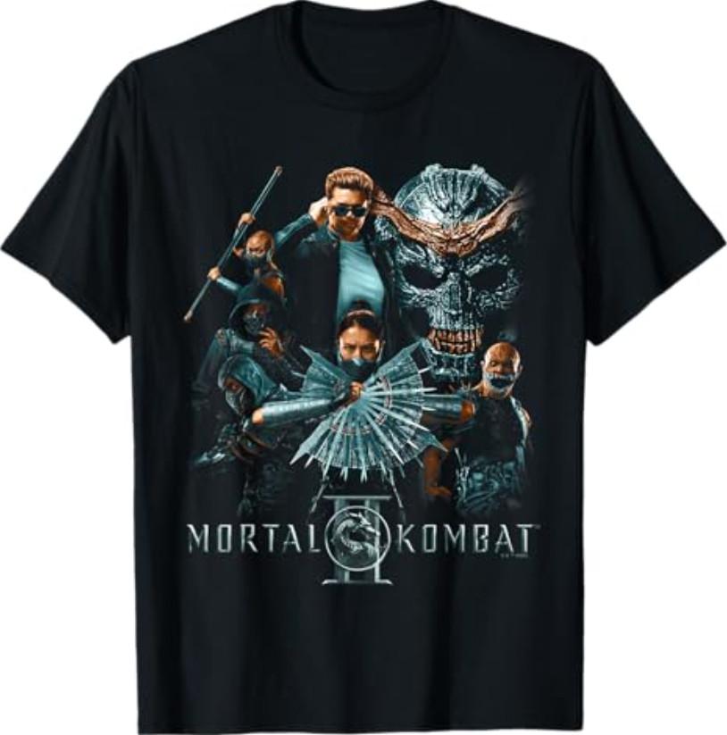 Футболка Mortal Kombat 2 с двухцветными бойцами S разноцветный
